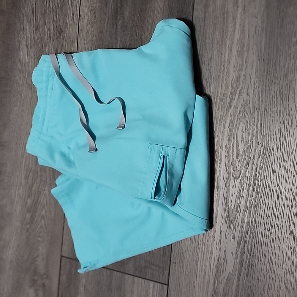 Figs Yola Skinny Pants In Fresh Aqua